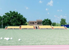 Stadium. Marfino. Fedoskino. Moskaw Region.