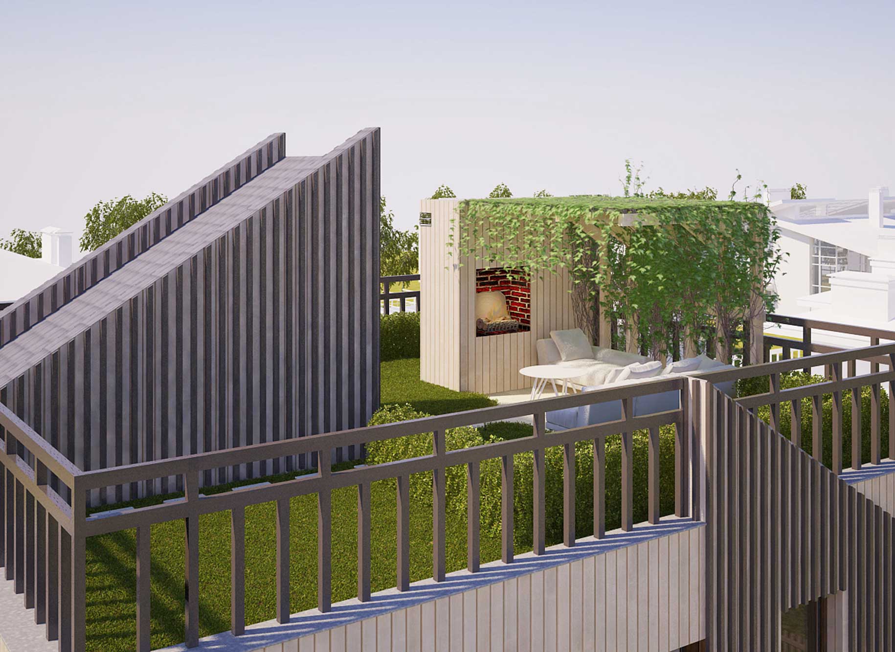 Einzelne Energieeffiziente Haus Kottegsiedlung Tscheljabinsk
